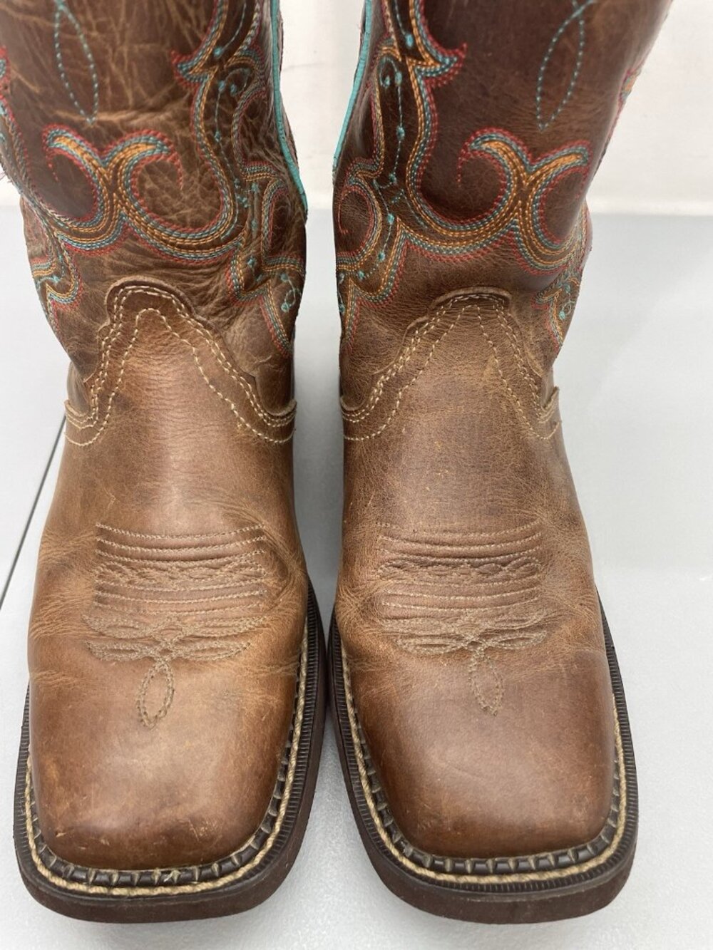 Justin Gypsy Raya Cowboy Boots Western Square Toe Distressed Brown Womens 7 - Picture 5 of 16